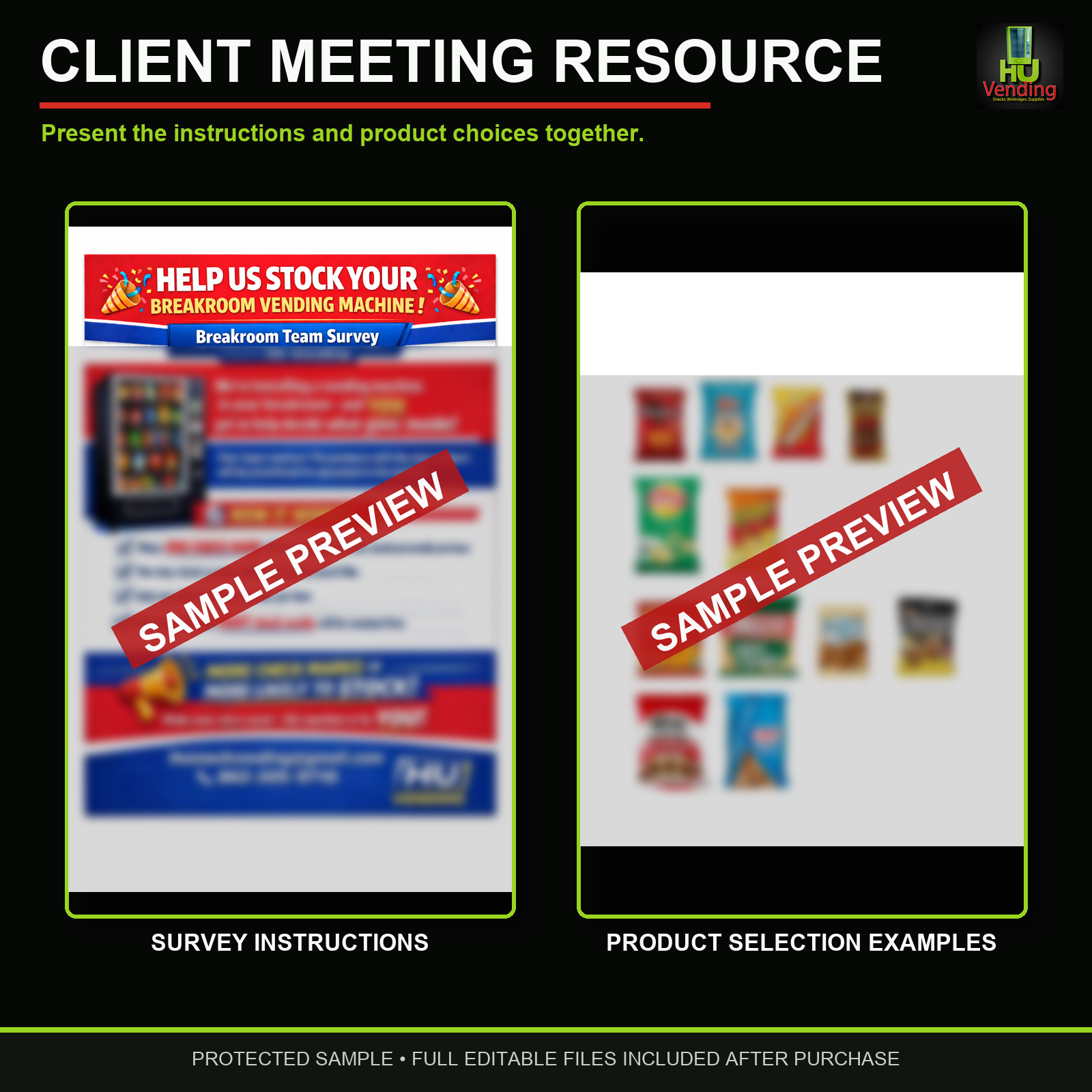 Protected preview of the product survey and product selection examples